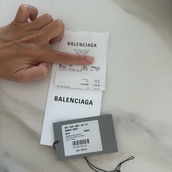 Balenciaga White Croc-Embossed Women's Bag - Picture 11 of 13